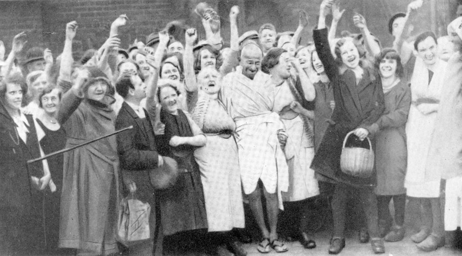 Gandhi at Lancashire, 1931