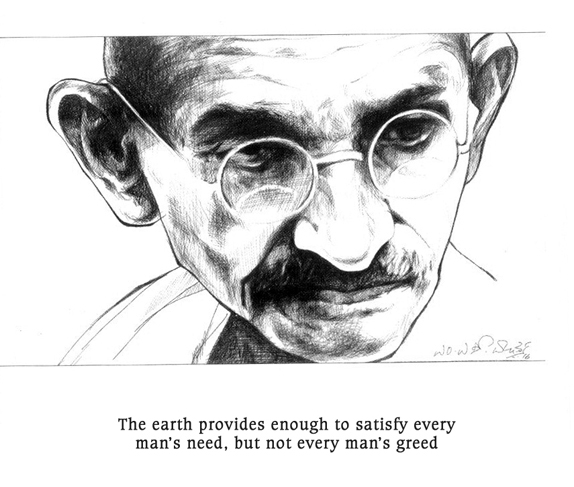 Mahatma Gandhi  Drawing Skill