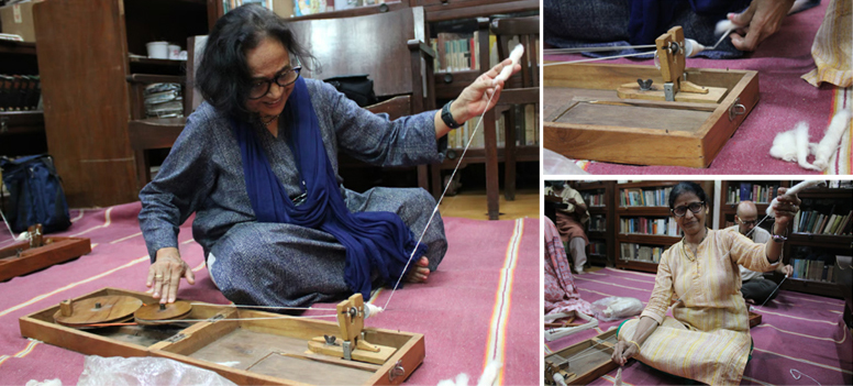 Charkha classes in Mani Bhavan